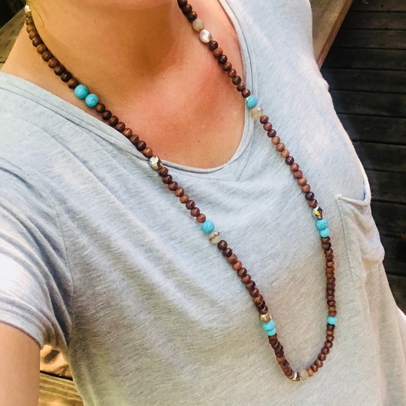 Fossil Jewelry - Fossil Wooden Bead Necklace NWOT!